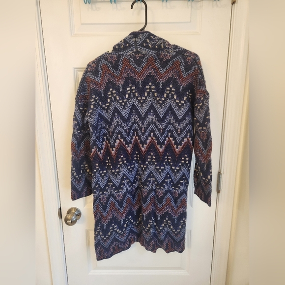 Lucky Brand 3/4 Sleeve Cardigan Tribal Colorful Open Front Size XS #Q383 - Picture 3 of 5